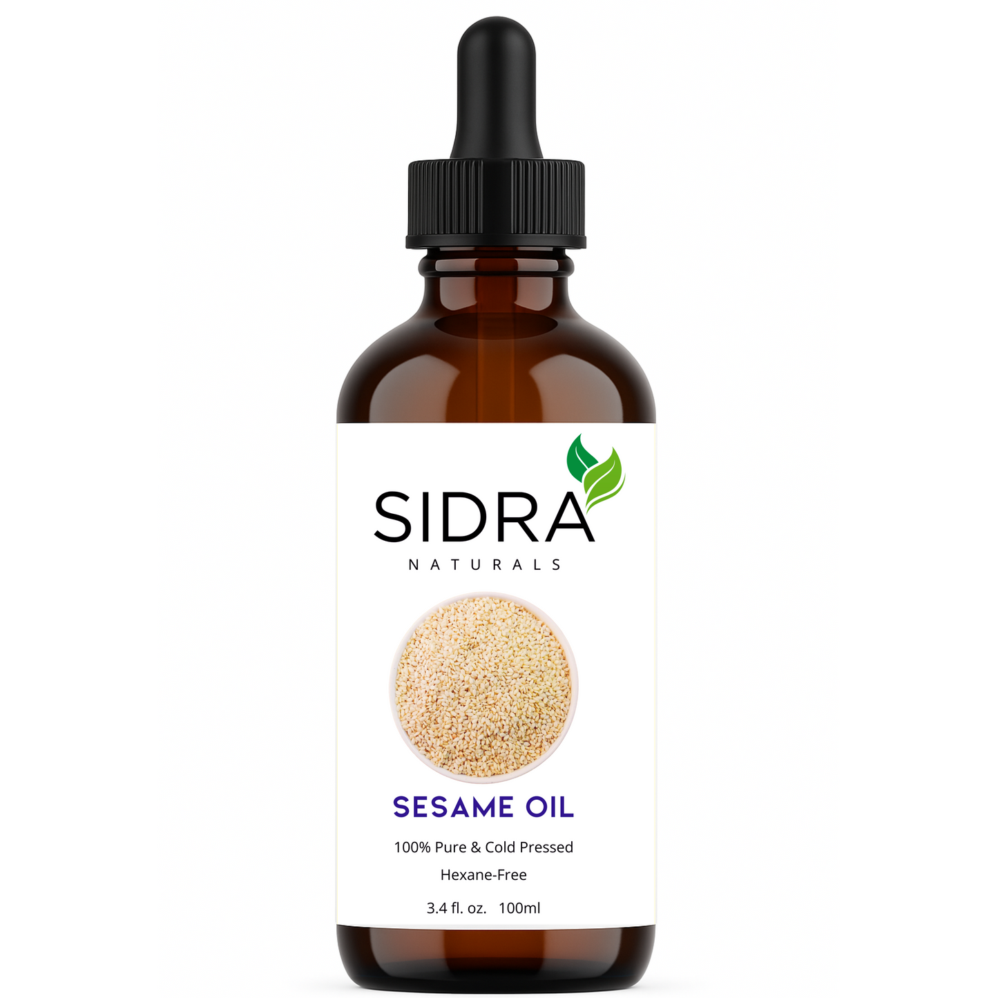 100% Pure Sesame Oil – Cold-Pressed & Hexane-Free | Sidra Naturals (100ml)