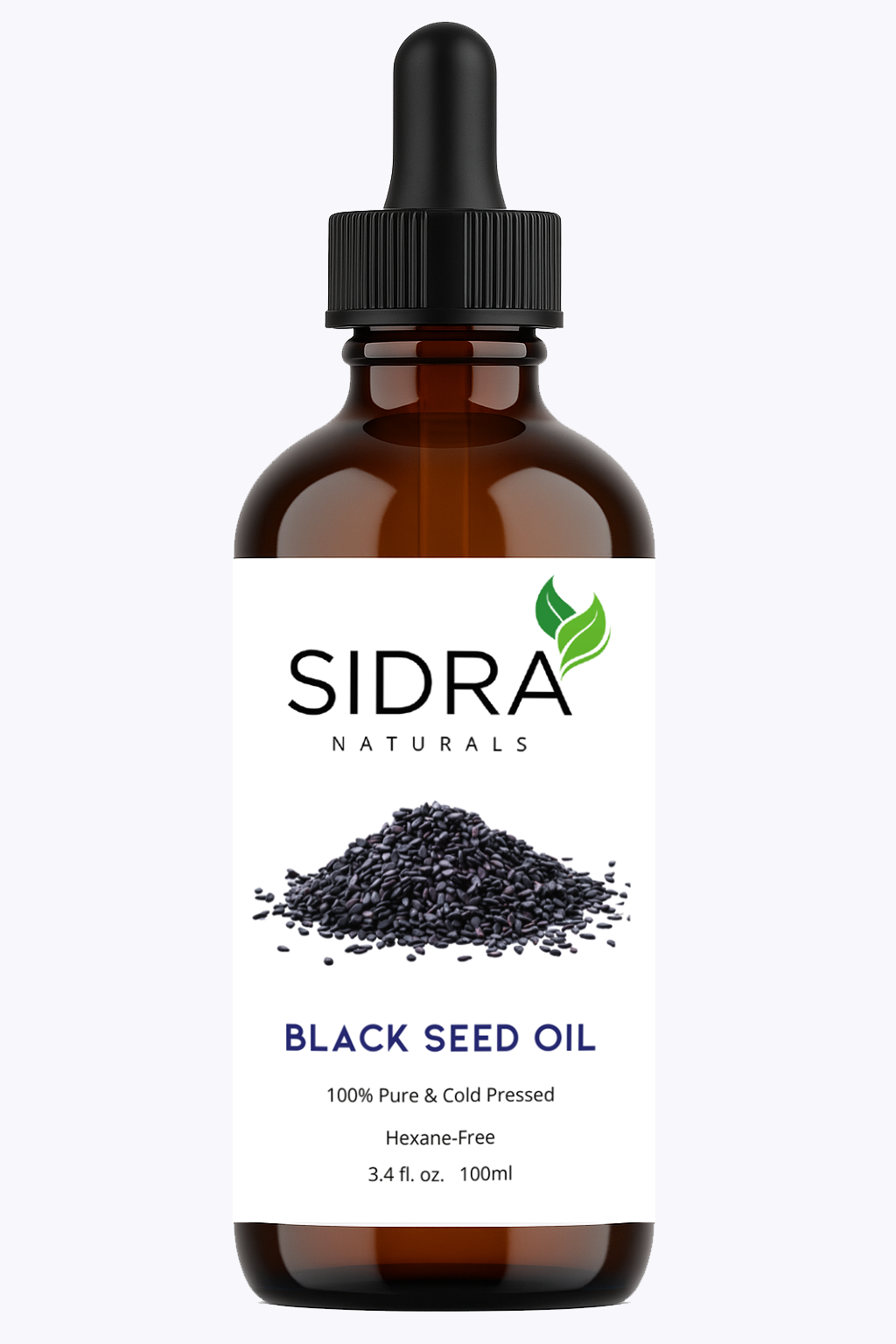 SIDRA Naturals Cold Pressed Black Seed Oil – 100% Pure, Hexane-Free | زيت الحبة السوداء المعصور على البارد من سيدرا ناتشورالز – نقي 100% وخالٍ من الهكسان
