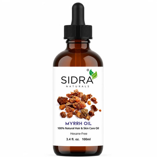 SIDRA Naturals Myrrh Oil 100ml – 100% Natural Hair & Skin Care Oil | Hexane-Free
