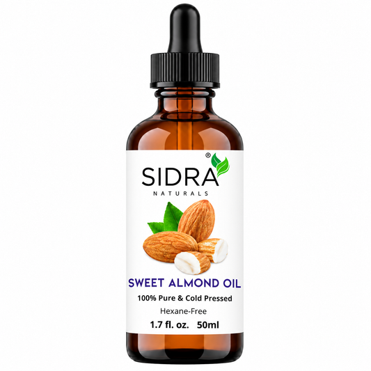 100% Pure Sweet Almond Oil – Cold-Pressed & Hexane-Free | Sidra Naturals 50ml