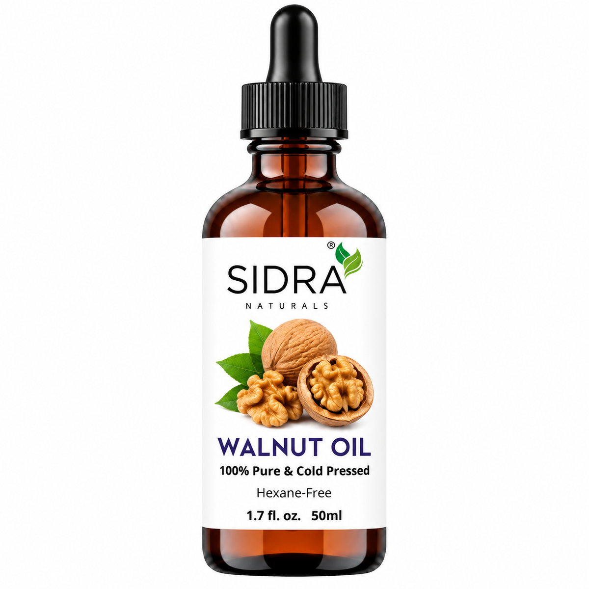 100% Pure Walnut Oil – Cold-Pressed & Hexane-Free | Sidra Naturals (50ml)